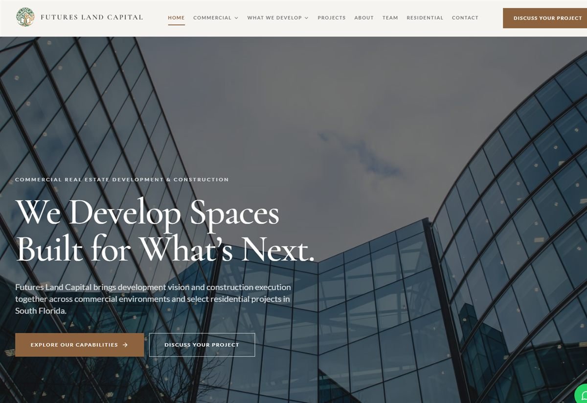 Futures Land Capital website