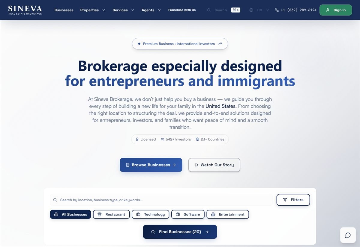 Sineva Brokerage website